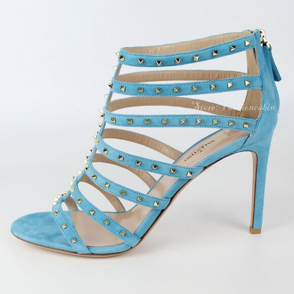 NEW VALENTINO GARAVANI Rockstud Strap Cage Sandals- Summer Events & Parties - Picture 8 of 16